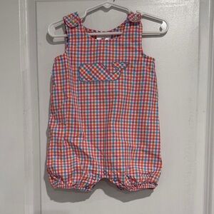 Vineyard Vines Multicolor Plaid Kids Romper